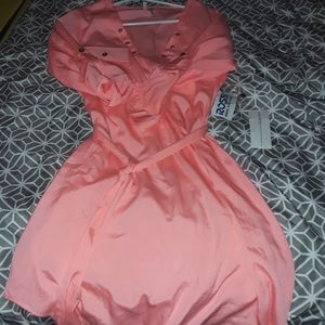 Transparent orange dress